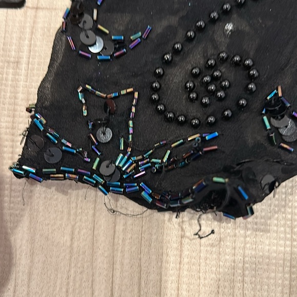 beaded and sequence black dress with lots of detailing - Picture 14 of 15